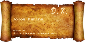 Dobos Karina névjegykártya